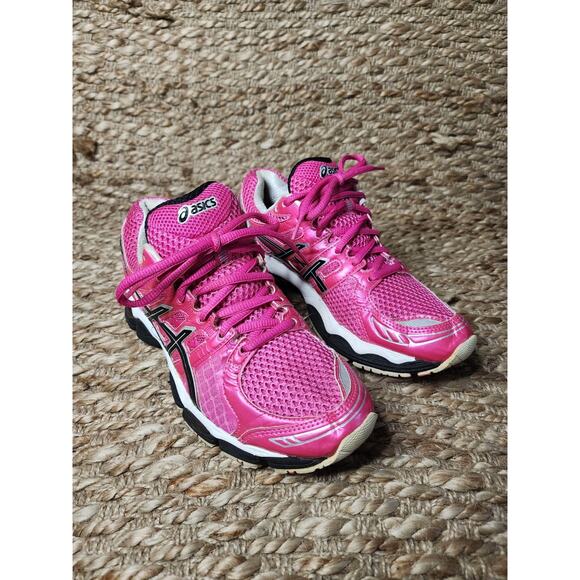 Asics Gel Nimbus 14 Pink Black Athletic Running Shoes Women's Size 7 T291N - Picture 4 of 11